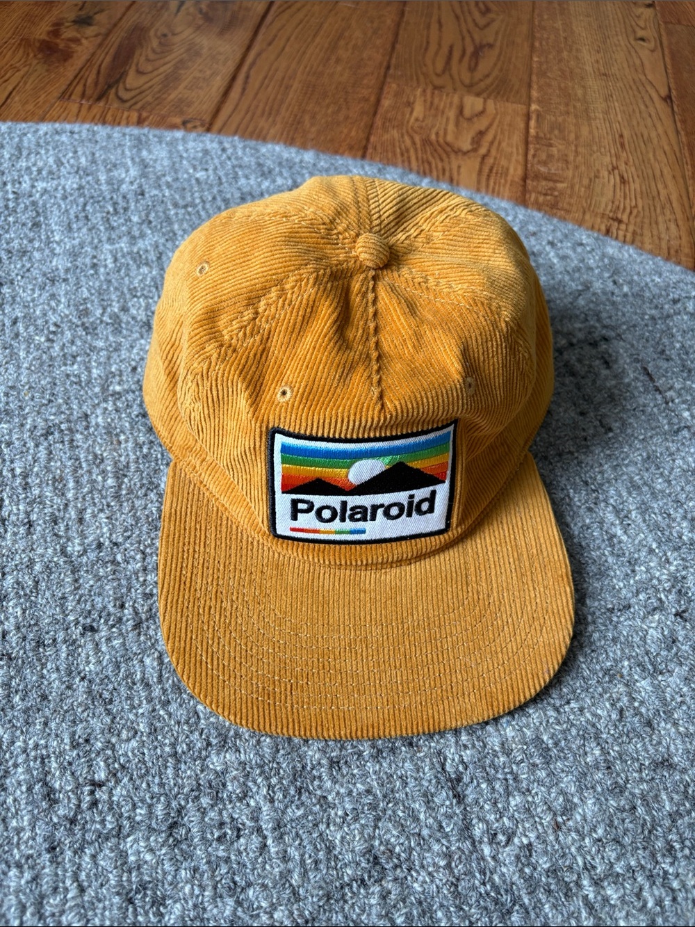 Polaroid Unisex Corduroy hat in Mustard, snap back